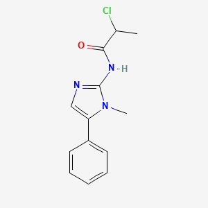 molecular formula C13H14ClN3O B10871719 2-Chloro-N-(1-methyl-5-phenyl-1H-imidazol-2-YL)propanamide 