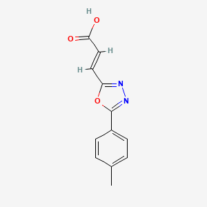 molecular formula C12H10N2O3 B10871755 (2E)-3-[5-(4-methylphenyl)-1,3,4-oxadiazol-2-yl]prop-2-enoic acid 