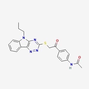 N-(4-{[(5-propyl-5H-[1,2,4]triazino[5,6-b]indol-3-yl)sulfanyl]acetyl}phenyl)acetamide