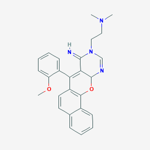 2-[8-imino-7-(2-methoxyphenyl)-8H-benzo[7,8]chromeno[2,3-d]pyrimidin-9(11aH)-yl]-N,N-dimethylethanamine