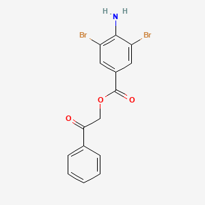 molecular formula C15H11Br2NO3 B10871796 2-Oxo-2-phenylethyl 4-amino-3,5-dibromobenzoate 