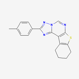 molecular formula C18H16N4S B10871935 2-(4-Methylphenyl)-8,9,10,11-tetrahydro[1]benzothieno[3,2-e][1,2,4]triazolo[1,5-c]pyrimidine 