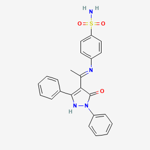 4-{[(1Z)-1-(5-oxo-1,3-diphenyl-1,5-dihydro-4H-pyrazol-4-ylidene)ethyl]amino}benzenesulfonamide