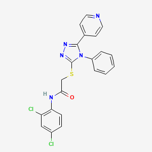 N-(2,4-dichlorophenyl)-2-{[4-phenyl-5-(pyridin-4-yl)-4H-1,2,4-triazol-3-yl]sulfanyl}acetamide