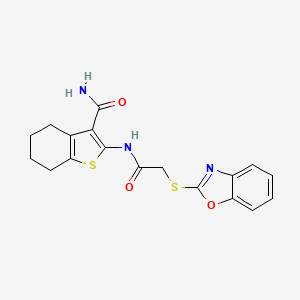 2-{[(1,3-Benzoxazol-2-ylsulfanyl)acetyl]amino}-4,5,6,7-tetrahydro-1-benzothiophene-3-carboxamide