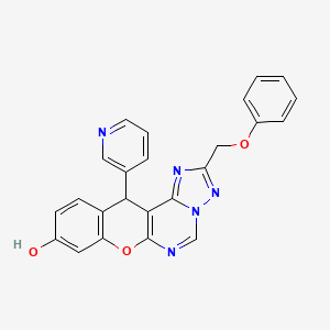 2-(phenoxymethyl)-12-(pyridin-3-yl)-12H-chromeno[3,2-e][1,2,4]triazolo[1,5-c]pyrimidin-9-ol