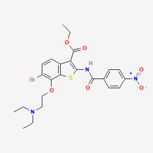 Ethyl 6-bromo-7-[2-(diethylamino)ethoxy]-2-{[(4-nitrophenyl)carbonyl]amino}-1-benzothiophene-3-carboxylate