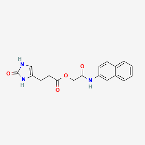 molecular formula C18H17N3O4 B10872293 2-(naphthalen-2-ylamino)-2-oxoethyl 3-(2-oxo-2,3-dihydro-1H-imidazol-4-yl)propanoate 