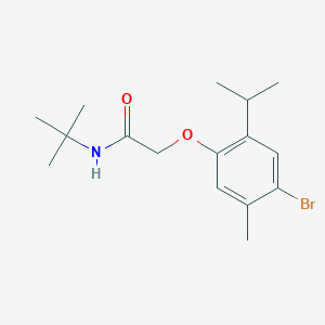 2-[4-bromo-5-methyl-2-(propan-2-yl)phenoxy]-N-tert-butylacetamide