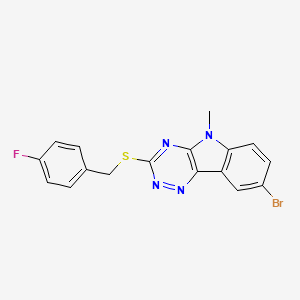 8-bromo-3-[(4-fluorobenzyl)sulfanyl]-5-methyl-5H-[1,2,4]triazino[5,6-b]indole