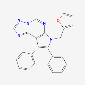 7-(furan-2-ylmethyl)-8,9-diphenyl-7H-pyrrolo[3,2-e][1,2,4]triazolo[1,5-c]pyrimidine