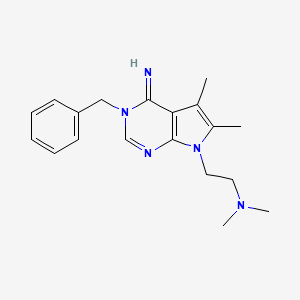 2-(3-benzyl-4-imino-5,6-dimethyl-3,4-dihydro-7H-pyrrolo[2,3-d]pyrimidin-7-yl)-N,N-dimethylethanamine