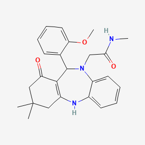 2-[11-(2-methoxyphenyl)-3,3-dimethyl-1-oxo-1,2,3,4,5,11-hexahydro-10H-dibenzo[b,e][1,4]diazepin-10-yl]-N-methylacetamide