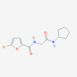 molecular formula C12H15BrN2O3 B10872453 5-Bromo-N-(2-(cyclopentylamino)-2-oxoethyl)furan-2-carboxamide 