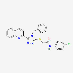 2-{[4-benzyl-5-(quinolin-2-yl)-4H-1,2,4-triazol-3-yl]sulfanyl}-N-(4-chlorophenyl)acetamide