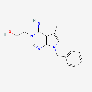 2-(7-benzyl-4-imino-5,6-dimethyl-4,7-dihydro-3H-pyrrolo[2,3-d]pyrimidin-3-yl)ethanol