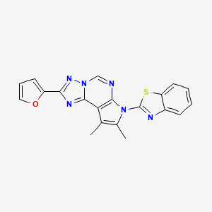 2-[2-(2-Furyl)-8,9-dimethyl-7H-pyrrolo[3,2-E][1,2,4]triazolo[1,5-C]pyrimidin-7-YL]-1,3-benzothiazole