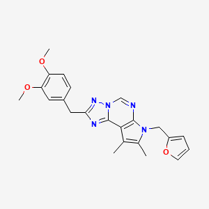 2-(3,4-dimethoxybenzyl)-7-(furan-2-ylmethyl)-8,9-dimethyl-7H-pyrrolo[3,2-e][1,2,4]triazolo[1,5-c]pyrimidine