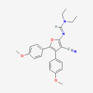 N'-[3-cyano-4,5-bis(4-methoxyphenyl)furan-2-yl]-N,N-diethylimidoformamide