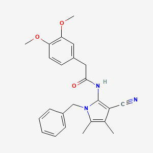 N-(1-benzyl-3-cyano-4,5-dimethyl-1H-pyrrol-2-yl)-2-(3,4-dimethoxyphenyl)acetamide