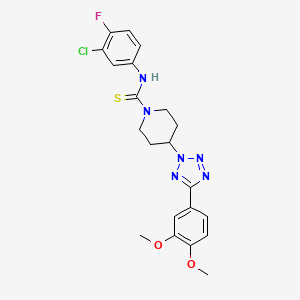 molecular formula C21H22ClFN6O2S B10872542 N-(3-chloro-4-fluorophenyl)-4-[5-(3,4-dimethoxyphenyl)-2H-tetrazol-2-yl]piperidine-1-carbothioamide 