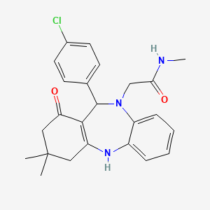 2-[11-(4-chlorophenyl)-3,3-dimethyl-1-oxo-1,2,3,4,5,11-hexahydro-10H-dibenzo[b,e][1,4]diazepin-10-yl]-N-methylacetamide