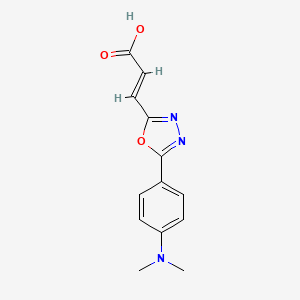 (2E)-3-{5-[4-(dimethylamino)phenyl]-1,3,4-oxadiazol-2-yl}prop-2-enoic acid