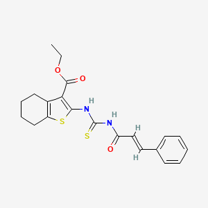 ethyl 2-({[(2E)-3-phenylprop-2-enoyl]carbamothioyl}amino)-4,5,6,7-tetrahydro-1-benzothiophene-3-carboxylate