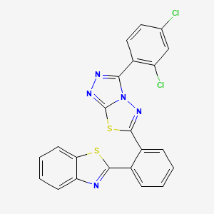 2-{2-[3-(2,4-Dichlorophenyl)[1,2,4]triazolo[3,4-b][1,3,4]thiadiazol-6-yl]phenyl}-1,3-benzothiazole