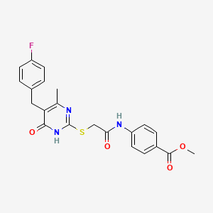 Methyl 4-[({[5-(4-fluorobenzyl)-4-hydroxy-6-methylpyrimidin-2-yl]sulfanyl}acetyl)amino]benzoate