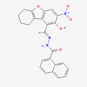 N'-[(E)-(2-hydroxy-3-nitro-6,7,8,9-tetrahydrodibenzo[b,d]furan-1-yl)methylidene]naphthalene-1-carbohydrazide