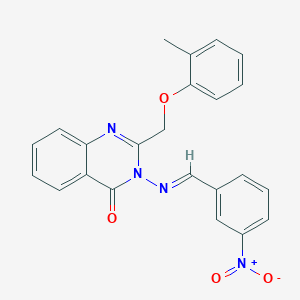 2-[(2-methylphenoxy)methyl]-3-{[(E)-(3-nitrophenyl)methylidene]amino}quinazolin-4(3H)-one