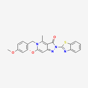 2-(1,3-benzothiazol-2-yl)-5-(4-methoxybenzyl)-4-methyl-3-oxo-3,5-dihydro-2H-pyrazolo[4,3-c]pyridin-6-olate