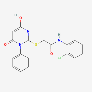 N-(2-chlorophenyl)-2-[(4-hydroxy-6-oxo-1-phenyl-1,6-dihydropyrimidin-2-yl)sulfanyl]acetamide