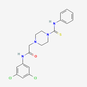 N-(3,5-dichlorophenyl)-2-[4-(phenylcarbamothioyl)piperazin-1-yl]acetamide