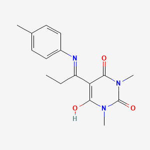 1,3-dimethyl-5-{1-[(4-methylphenyl)amino]propylidene}pyrimidine-2,4,6(1H,3H,5H)-trione