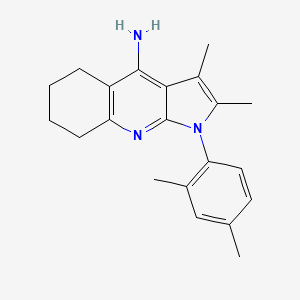 molecular formula C21H25N3 B10872749 1-(2,4-dimethylphenyl)-2,3-dimethyl-5,6,7,8-tetrahydro-1H-pyrrolo[2,3-b]quinolin-4-amine 