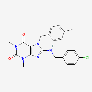 8-[(4-chlorobenzyl)amino]-1,3-dimethyl-7-(4-methylbenzyl)-3,7-dihydro-1H-purine-2,6-dione