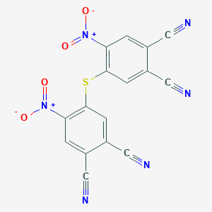 molecular formula C16H4N6O4S B10872799 4,4'-Sulfanediylbis(5-nitrobenzene-1,2-dicarbonitrile) 