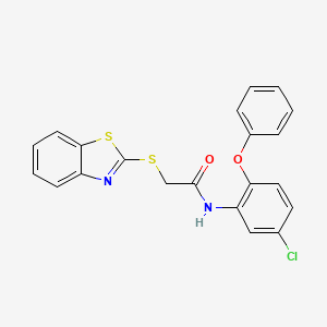 2-(1,3-benzothiazol-2-ylsulfanyl)-N-(5-chloro-2-phenoxyphenyl)acetamide