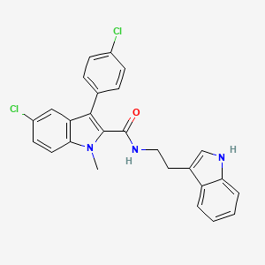 5-chloro-3-(4-chlorophenyl)-N-[2-(1H-indol-3-yl)ethyl]-1-methyl-1H-indole-2-carboxamide