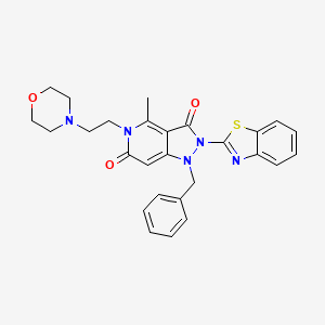 2-(1,3-benzothiazol-2-yl)-1-benzyl-4-methyl-5-[2-(morpholin-4-yl)ethyl]-1H-pyrazolo[4,3-c]pyridine-3,6(2H,5H)-dione