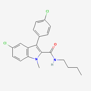 molecular formula C20H20Cl2N2O B10872821 N-butyl-5-chloro-3-(4-chlorophenyl)-1-methyl-1H-indole-2-carboxamide 