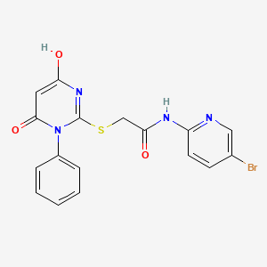 molecular formula C17H13BrN4O3S B10872825 N-(5-bromo-2-pyridinyl)-2-[(4-hydroxy-6-oxo-1-phenyl-1,6-dihydro-2-pyrimidinyl)thio]acetamide 