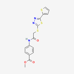 Methyl 4-[({[5-(thiophen-2-yl)-1,3,4-thiadiazol-2-yl]sulfanyl}acetyl)amino]benzoate