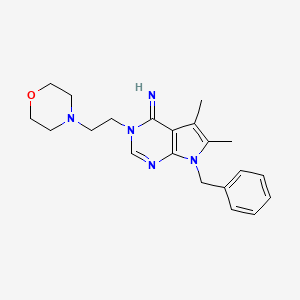 7-benzyl-5,6-dimethyl-3-[2-(morpholin-4-yl)ethyl]-3,7-dihydro-4H-pyrrolo[2,3-d]pyrimidin-4-imine