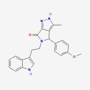 5-[2-(1H-indol-3-yl)ethyl]-4-(4-methoxyphenyl)-3-methyl-4,5-dihydropyrrolo[3,4-c]pyrazol-6(1H)-one