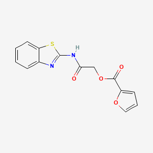 Furan-2-carboxylic acid benzothiazol-2-ylcarbamoylmethyl ester