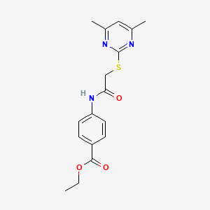 Ethyl 4-({[(4,6-dimethylpyrimidin-2-yl)sulfanyl]acetyl}amino)benzoate