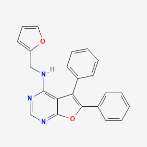 N-(furan-2-ylmethyl)-5,6-diphenylfuro[2,3-d]pyrimidin-4-amine